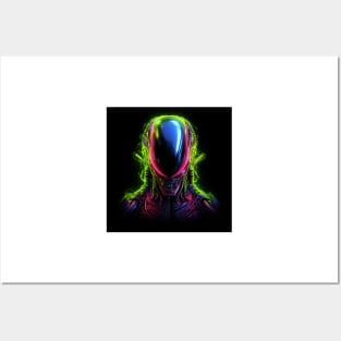 Alien Neon Art 6 Posters and Art